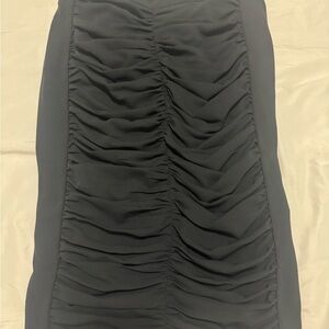 BCBGMaxAzria Black Ruched Pencil Skirt